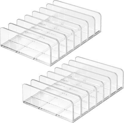 Lolalet Clear Acrylic Makeup Palettes Organizer, Divided Sections Stand Rack by Lolalet