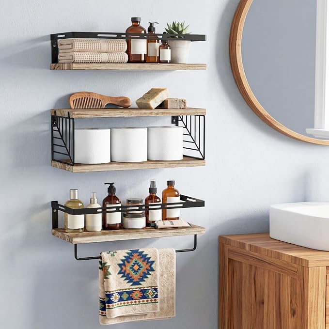 Fixwal Wall Mounted Bathroom Shelves Over Toilet | Wall Shelf - Image 5