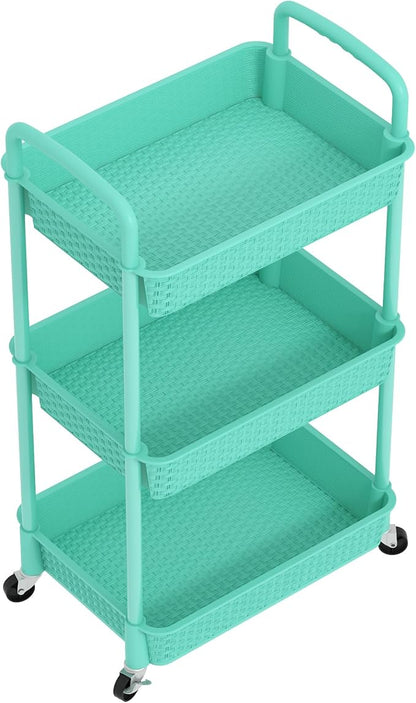 MOYIPIN 3-Tier Plastic Rolling Utility Cart - Image 9