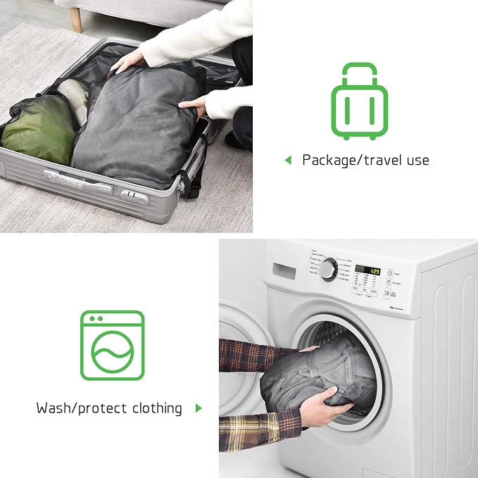 2 Pack Mesh Laundry Bags 24 x 32 inch Laundry Garment Bag Mesh Large Lingerie - Image 7