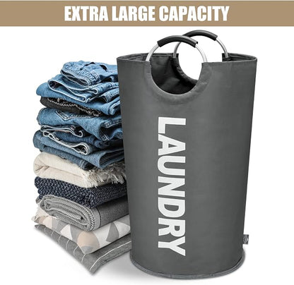 DOKEHOM 90L Large Laundry Basket, Collapsible Laundry Bag, Freestanding Tall - Image 6