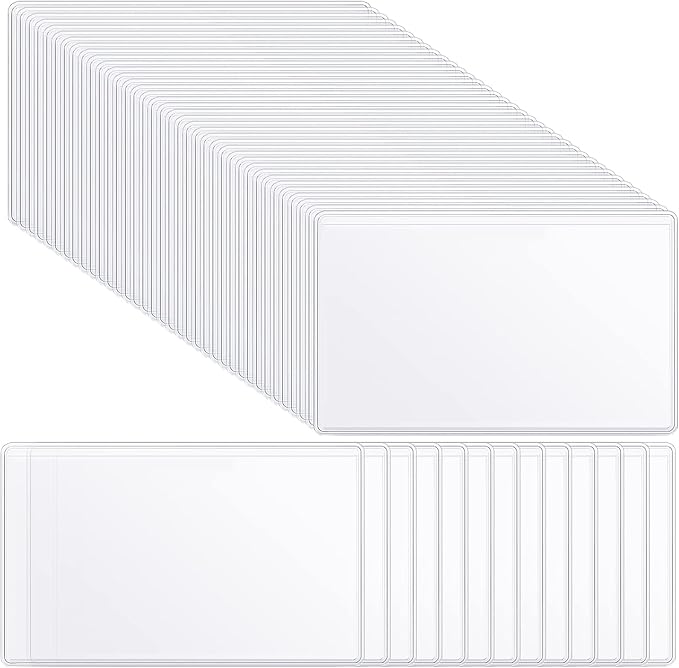 Chinco 100 Self Adhesive Pocket Index Card Pockets Index Card Holder Storage by Chinco