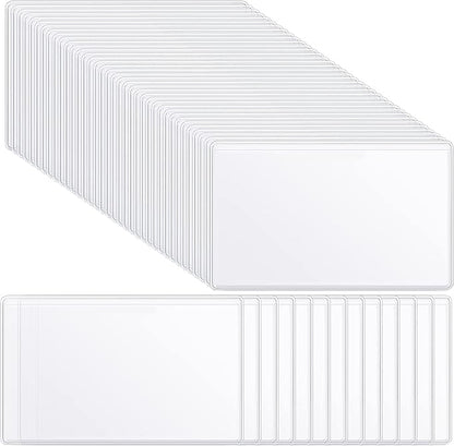 Chinco 100 Self Adhesive Pocket Index Card Pockets Index Card Holder Storage by Chinco