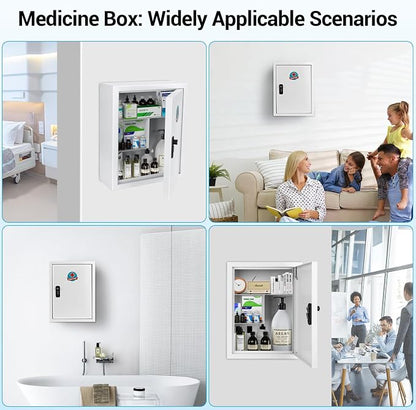 Locking Medicine Cabinet with Combination Lock and Safety Key | Rust-resistant - Image 9