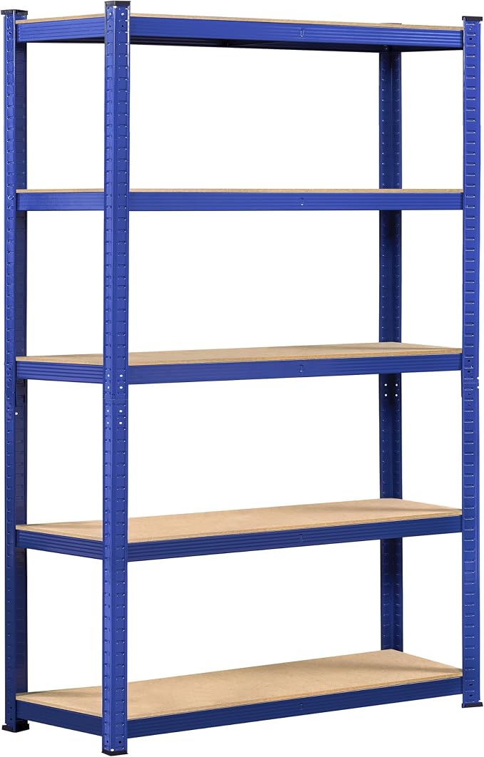 Topeakmart 5-Tier Utility Shelves, Metal Adjustable Garage Shelves Storage by Topeakmart