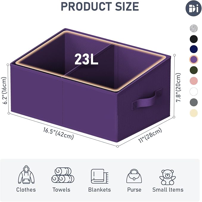 DIMJ Large Closet Shelf Organizer Bins 8 Packs - Image 3