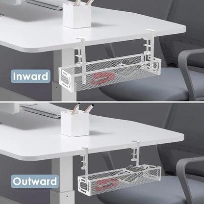 Cable Management, 2 Pack Cable Management Under Desk No Drill, Metal Cord - Image 7