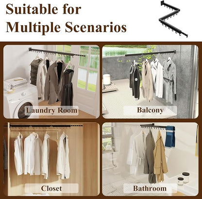 SVELTHOME Clothes Drying Rack Wall Mounted, Foldable Laundry Drying Rack - Image 7