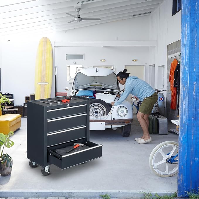 Metal Rolling Tool Box Organizer | Lockable Tool Chest - Image 9