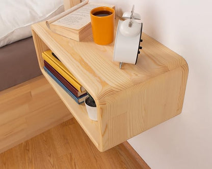 Floating Nightstand Wooden, Bedside Table, Nightstand Shelf, Wall Mounted - Image 5