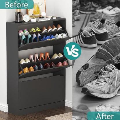 Wodeer Narrow Shoe Cabinet for Entryway, Slim Shoe Storage Cabinet - Image 8