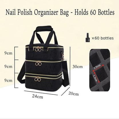 3 Layers Nail Polish Organizer Bag - Image 8