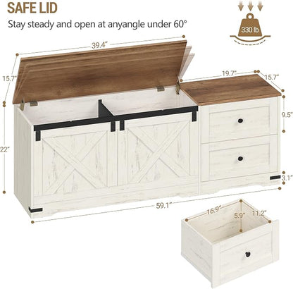 Hzuaneri 59" Storage Bench - Image 3
