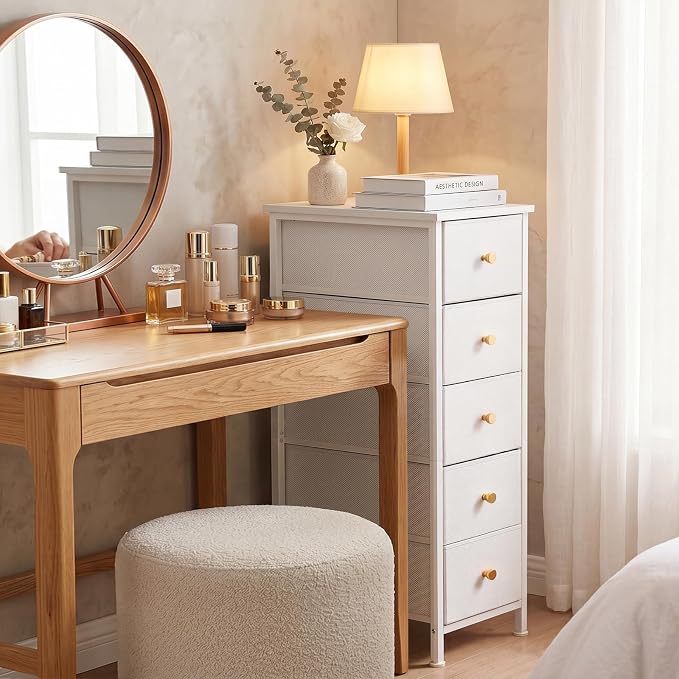 Fixwal Narrow Storage Cabinet, Narrow Nightstand Dresser - Image 5