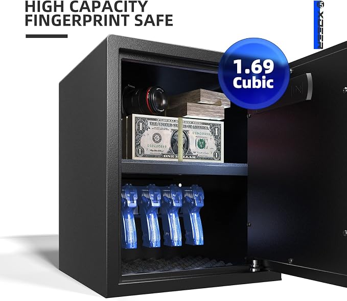 XDeer Biometric Safe Box, Quick-Access Security Safe Box - Image 2