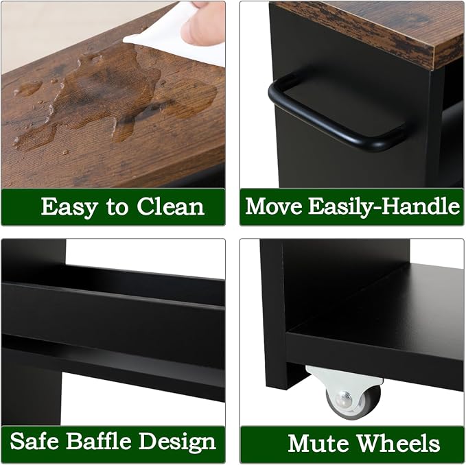 TEAMIX 4 Tier Slim Storage Cart - Image 4