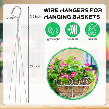 Mixweer 12 Pcs 24 Inch Wire Plant Hangers - Image 2