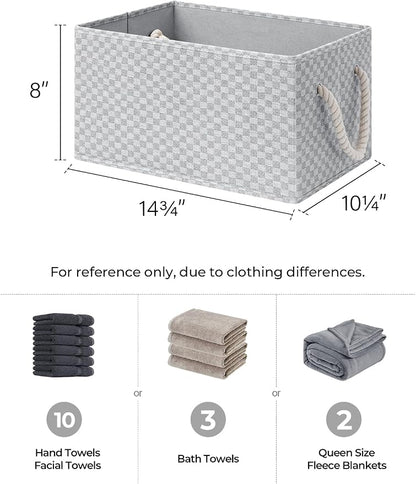 StorageWorks Storage Baskets for Shelves, Foldable Fabric Closet Storage Bins - Image 2
