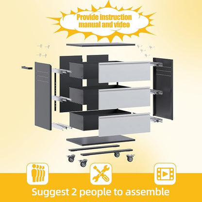 Aobabo Metal Garage Storage Cabinets - Image 4