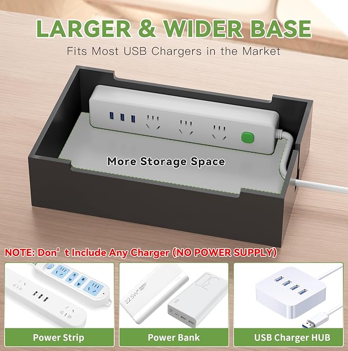 Pezin & Hulin Bamboo Charging Station, Electronic Devices Organizer - Image 4