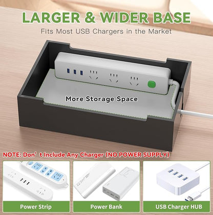 Pezin & Hulin Bamboo Charging Station, Electronic Devices Organizer - Image 4