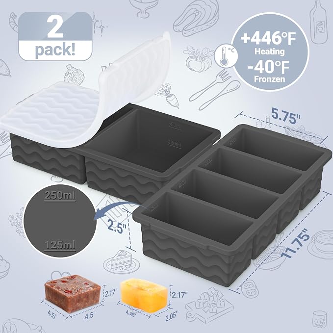 Silicone Freezer Trays with Lid - Image 2