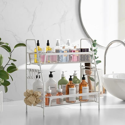VITVITI 2-Tier Bathroom Organizer Countertop, Metal Wire Mesh Bathroom Counter - Image 2
