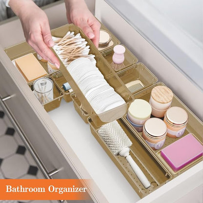 25 PCS Plastic Drawer Organizer Set, 4-Size Versatile Organizer Trays & storage - Image 6