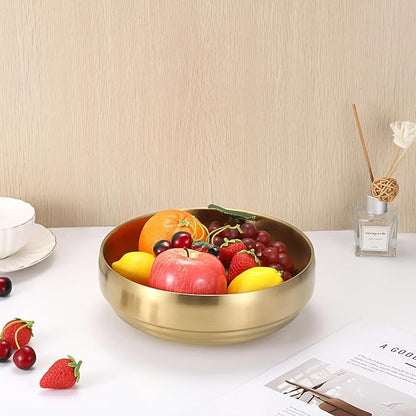 9.1 Inches Stainless Steel Bowl Decorative Key Bowl Golden Serving Bowl - Image 3