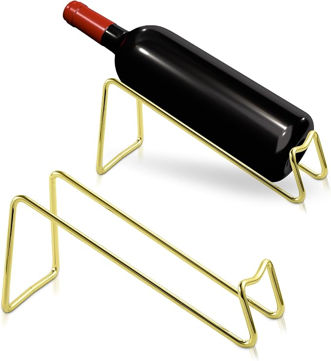 TONLEA Countertop Wine Rack, Metal Small Wine Rack, Tabletop Wine Storage Stand by TONLEA