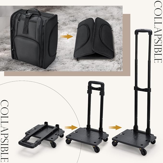 Stagiant Rolling Makeup Case Professional Travel Makeup Organizer Make up - Image 7