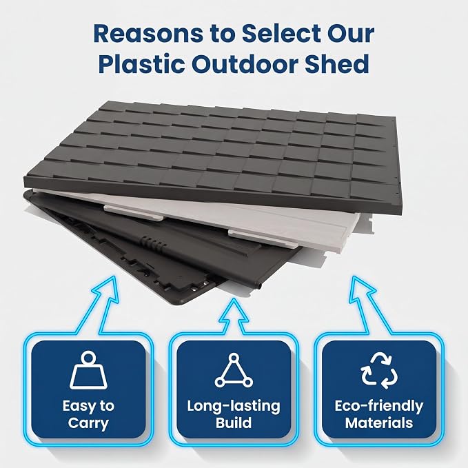 Devoko 8 x 8 FT Plastic Storage Shed - Image 7