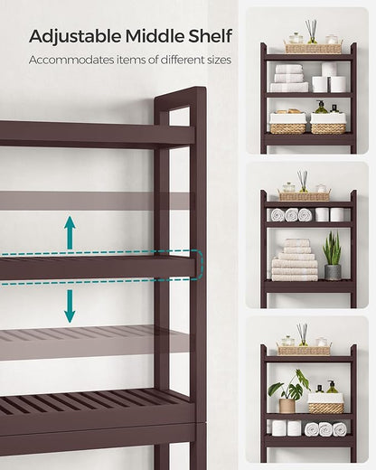 SONGMICS Over The Toilet Storage, 3-Tier Over Toilet Bathroom Organizer - Image 4