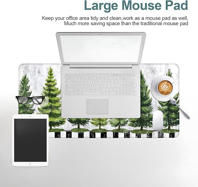 Christmas Tree Gaming Mouse Pad 31.5"x11.8"Desk Mat Anti-Slip Rubber Base & - Image 6