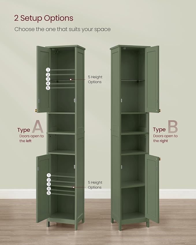 VASAGLE Tall Storage Cabinet - Image 2