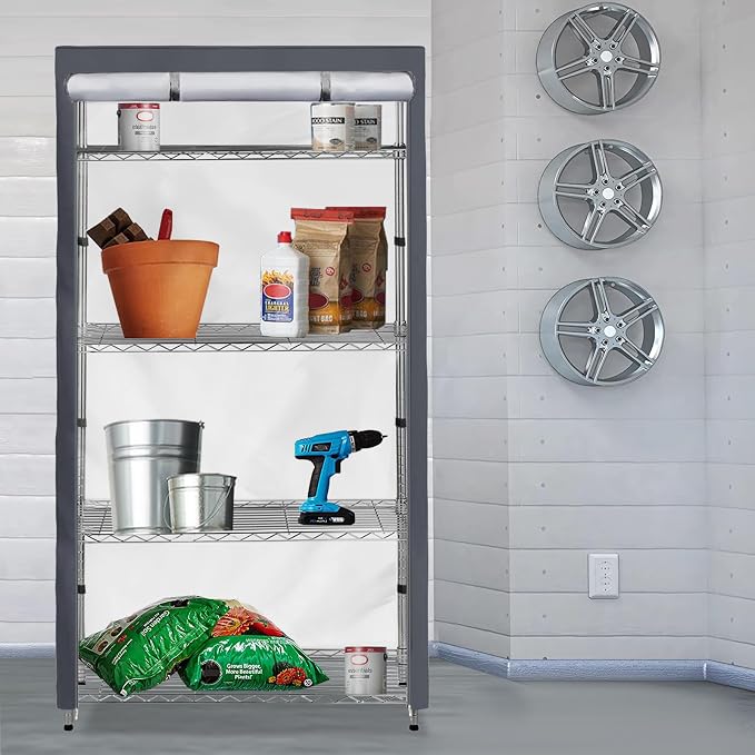 Waterproof Shelf Cover, 600D Heavy Duty Dustproof Storage Wire Rack Covers - Image 8