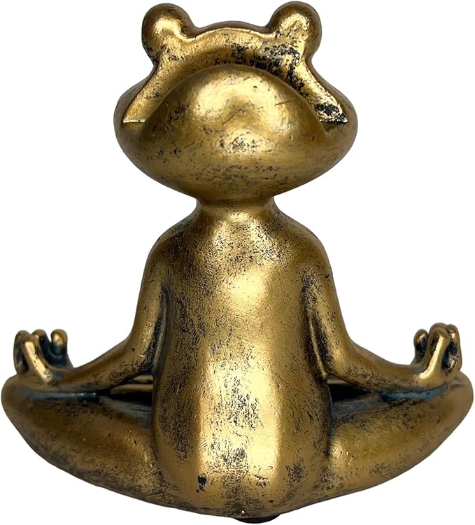 Top Brass Yoga Frog Eyeglass Holder – Whimsical Reading Glasses Sunglass Stand - Image 5