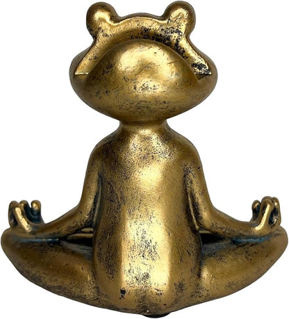 Top Brass Yoga Frog Eyeglass Holder – Whimsical Reading Glasses Sunglass Stand - Image 5