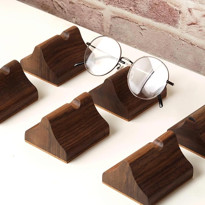 Handmade Wood Carving Eyeglasses Stand Wood Glasses Holder Sunglasses Display - Image 8