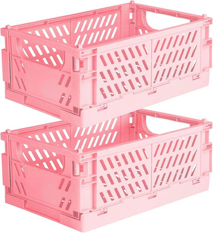 Tixill 2-Pack Mini Foldable Plastic Storage Box Mini Plastic Baskets by TixillMiniPlasticBasket