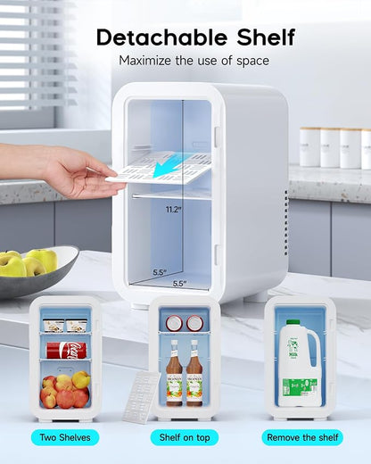 Mini Fridge, 6 Liter / 8 Can Small Fridge - Image 3
