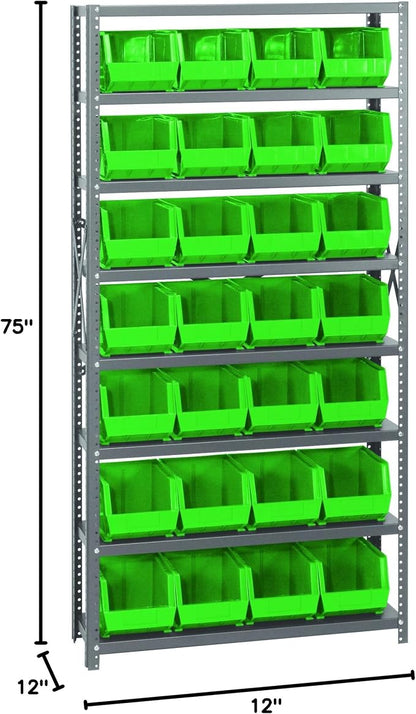 Quantum Storage Systems QSBU-239GN Giant Open Hopper Steel Shelving System - Image 2