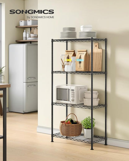 SONGMICS Storage Shelf, Metal Wire Shelving Unit, Adjustable Shelves, - Image 2