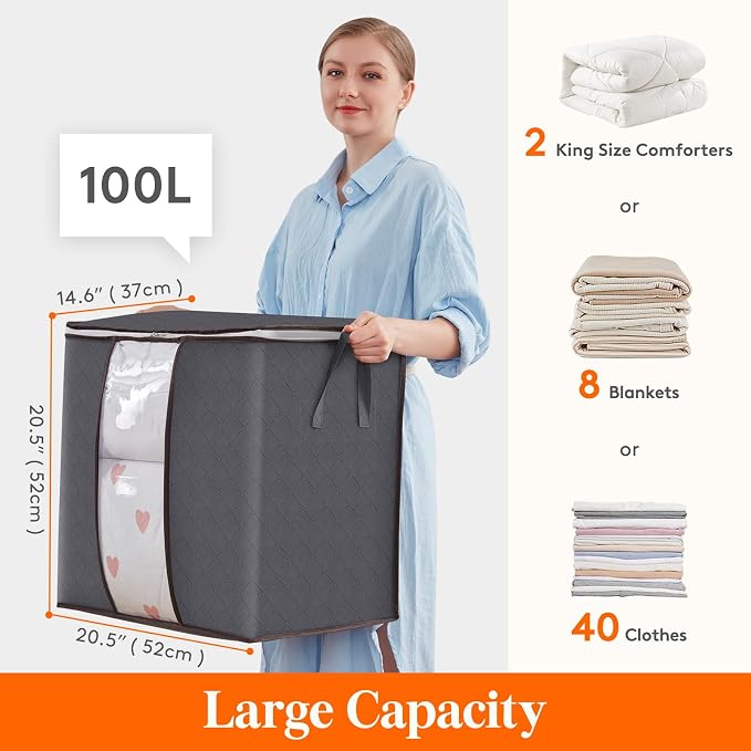 Lifewit 3 Pack Clothes Storage Bins - Image 2