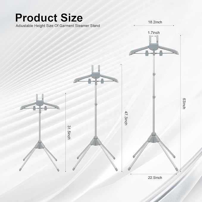 Adjustable Steamer Stand for Clothes, Portable Steamer Rack for Clothes - Image 2