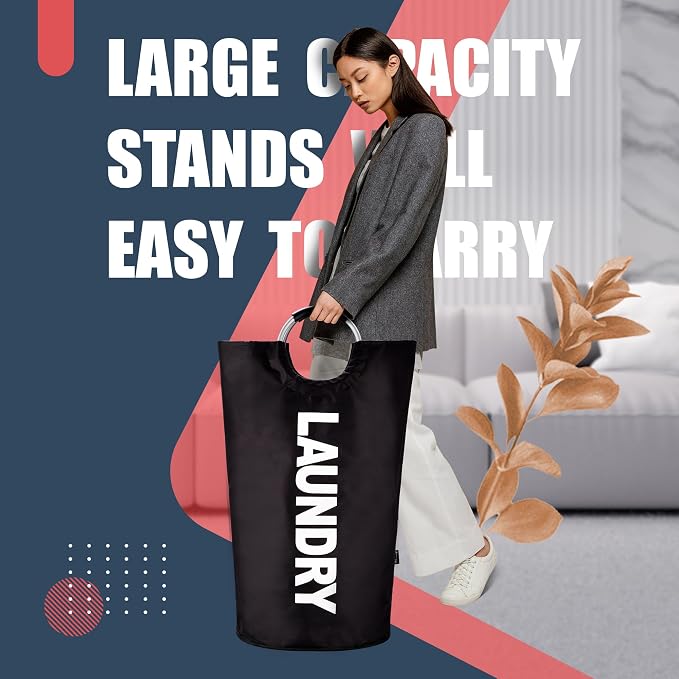 Caroeas 100L Laundry Basket, Large Laundry Hamper, Laundry Bag - Image 2