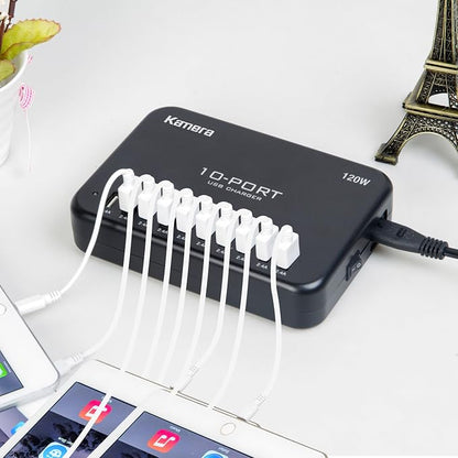 USB Charger 10-Port 120W, Ipad Pro/Air2/ Mini, Galaxy S9/S8/S6 Edge - Image 7