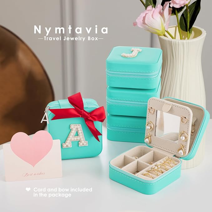 Birthday Gifts For Women, Initial Jewelry Box, Travel Jewelry Case, Gifts for - Image 6