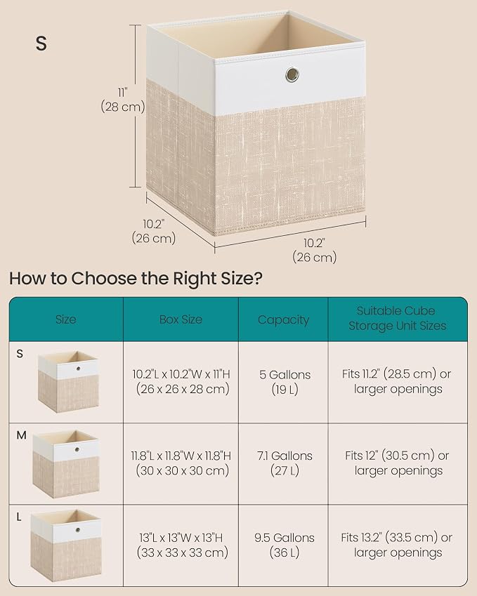 SONGMICS Storage Cubes, Cube Organizer Boxes - Image 4