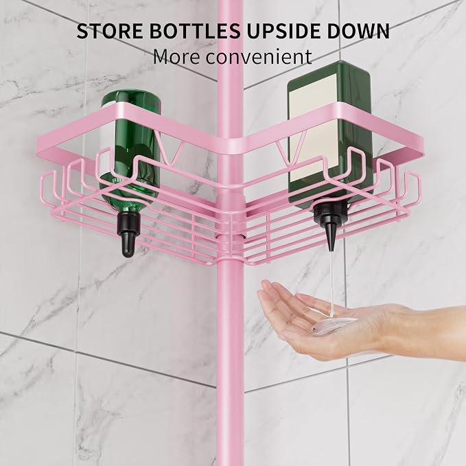 DAOYA Corner Shower Caddy Tension Pole - Image 5